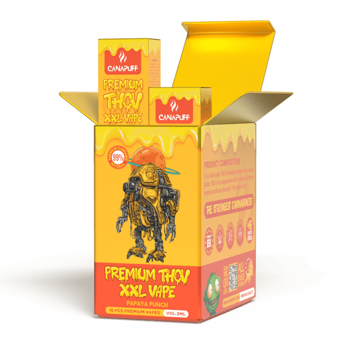 Grossist Papaya Punch 99% THCv - Canapuff - Engångsbruk - 2ml
