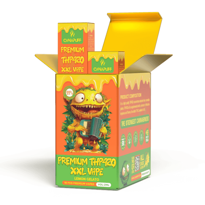 Grossist Lemon Gelato 99% THP420 - Canapuff - Engångsbruk - 2ml