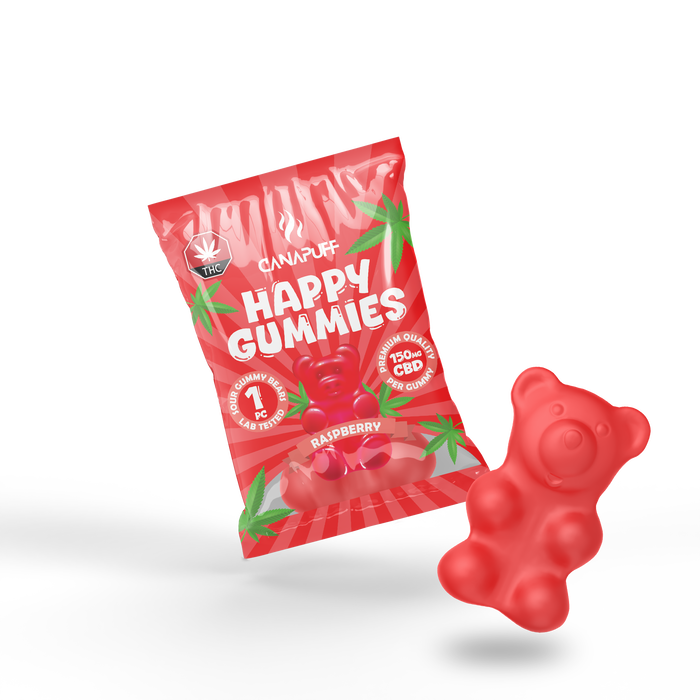 Vente en gros Canapuff - Gummies CBD - Framboise