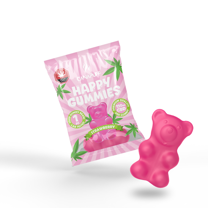 Vente en gros Canapuff - Gummies CBD - Fraise