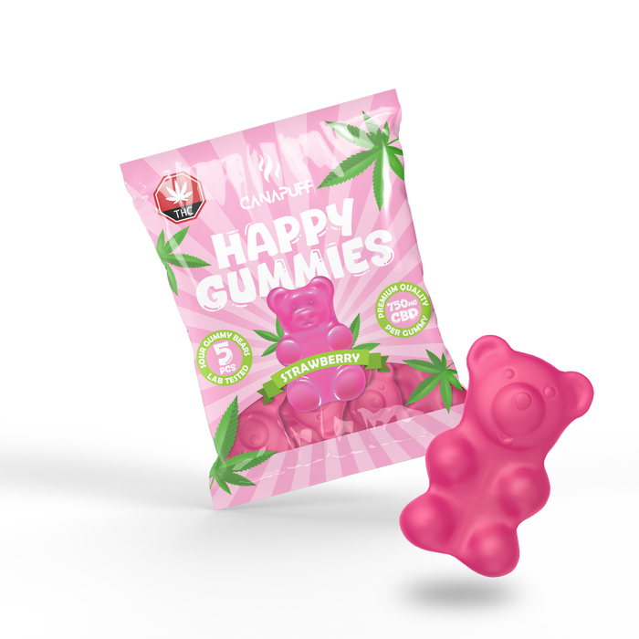 Vente en gros Canapuff - Gummies CBD - Fraise