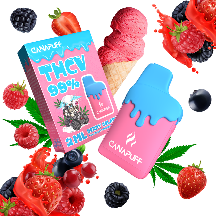 Engros Berry Gelato 99% THCv - Canapuff - Én brug - 2ml