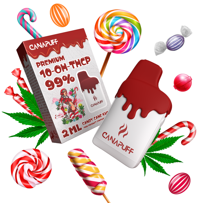 Vente en gros Candy Cane Kush 99% 10-OH-THCP - Canapuff - Une utilisation - 2ml