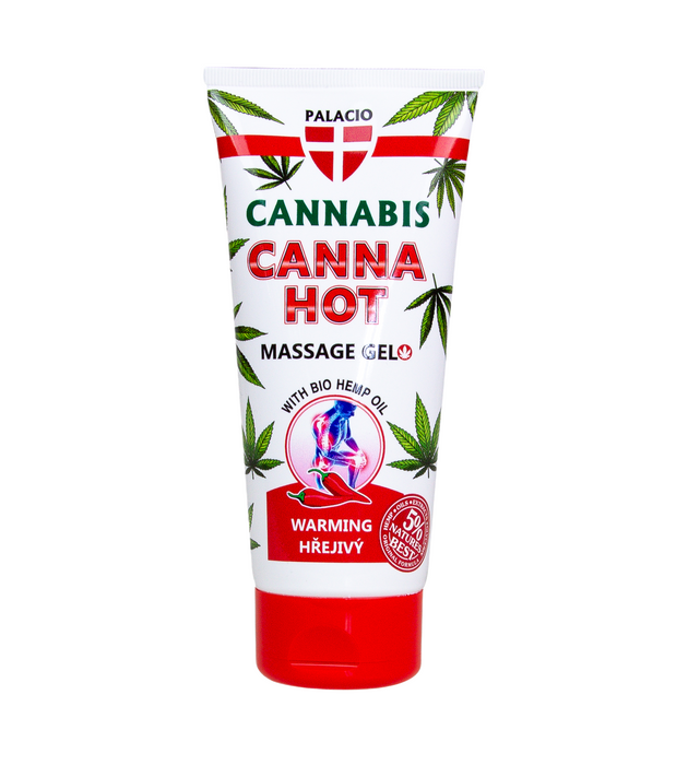 Hemp massage gel CANNAHOT warming, 200ml - Palacio