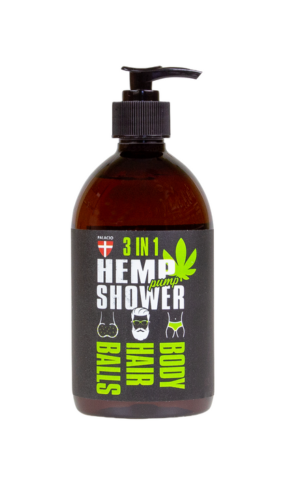 Pump 3in1 Hemp shower gel for men, 500ml - Palacio