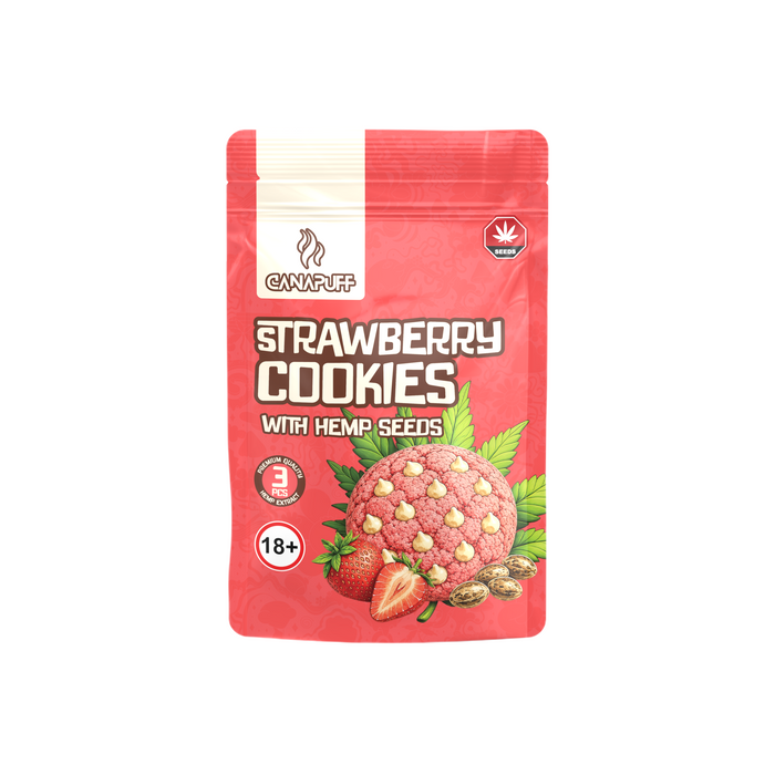 Wholesale Strawberry Cookies with hemp seeds