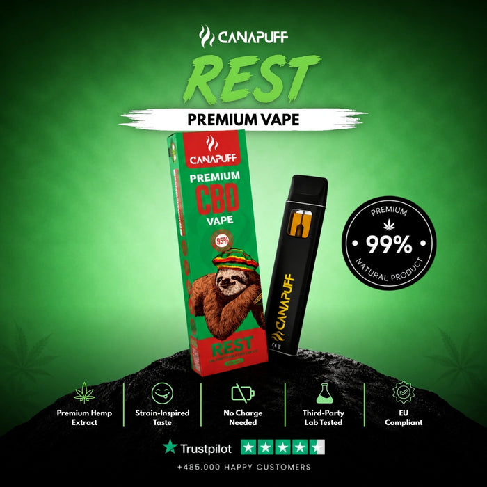 Wholesale Rest 95% CBD - Canapuff - Vape - 1ml