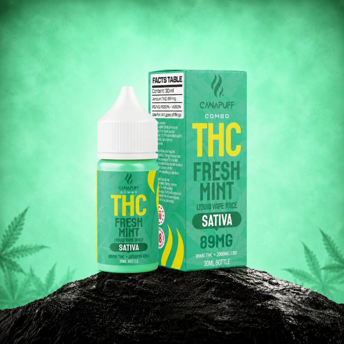 Wholesale Fresh Mint 89mg/2000mg CBD - Canapuff - Liquid 30ml