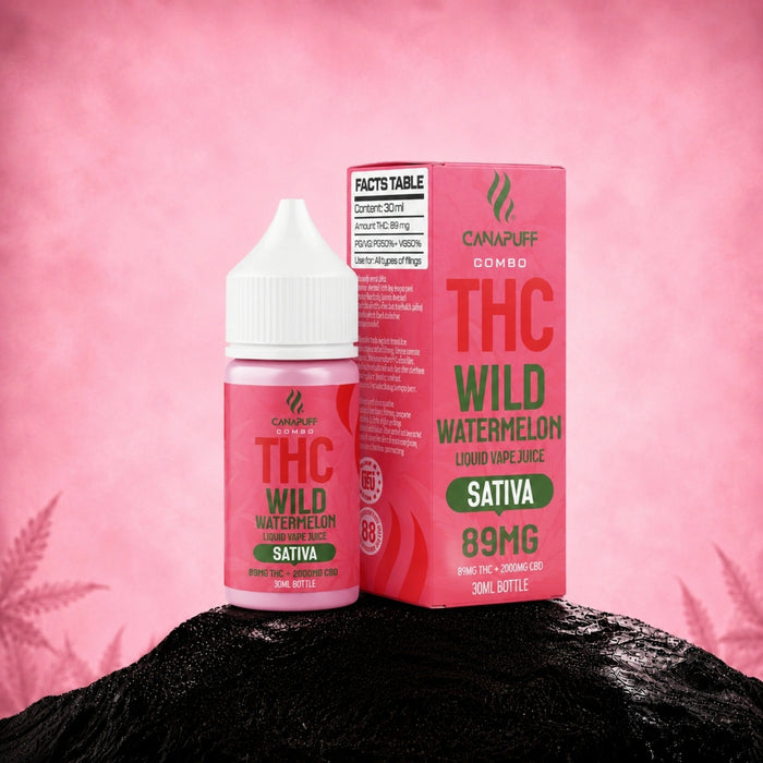Wholesale Wild Watermelon 89mg/2000mg CBD - Canapuff - Liquid 30ml