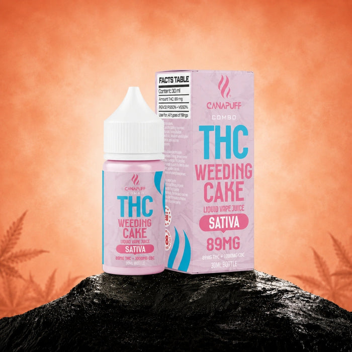 Wholesale Weeding Cake 89mg THC/1000mg CBC - Canapuff - Liquid 30ml