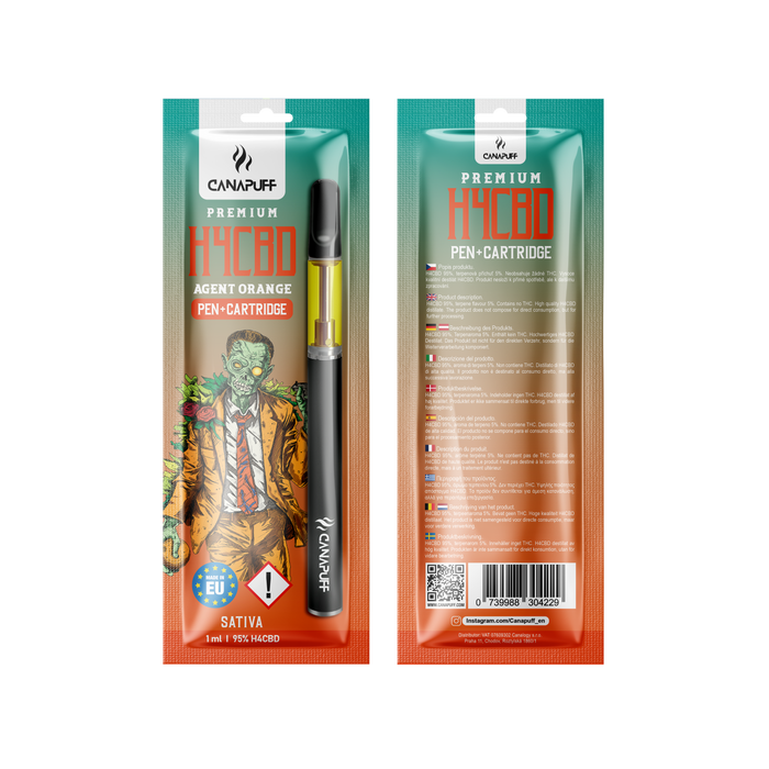 Wholesale Canapuff - Agent Orange - H4CBD 95% - Pen+Cartridge