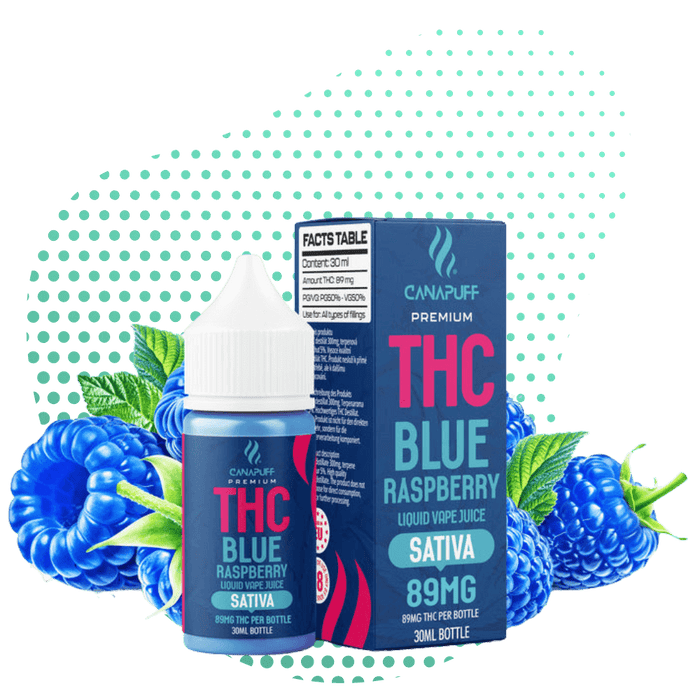 Wholesale THC Liquid 89mg - Blue Raspberry - 30ml