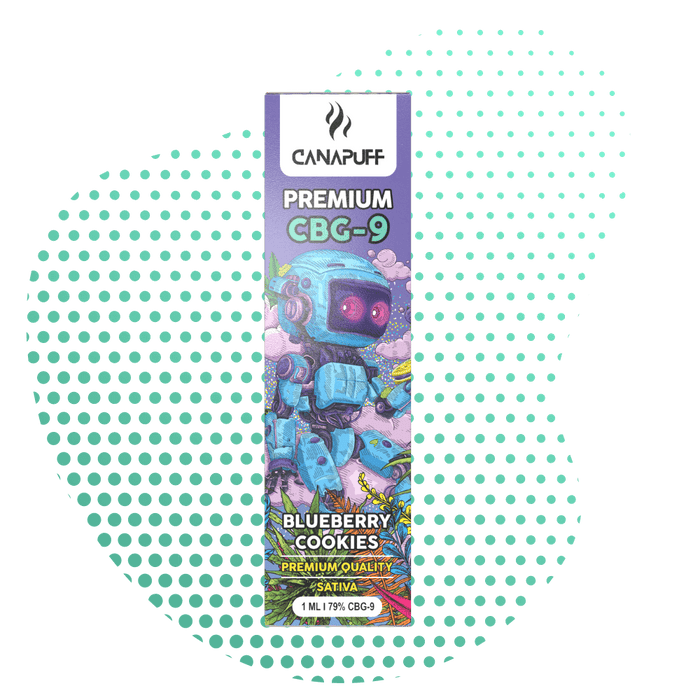 Grossista CBG9 vape descartável 79% Blueberry Cookie 1 ml