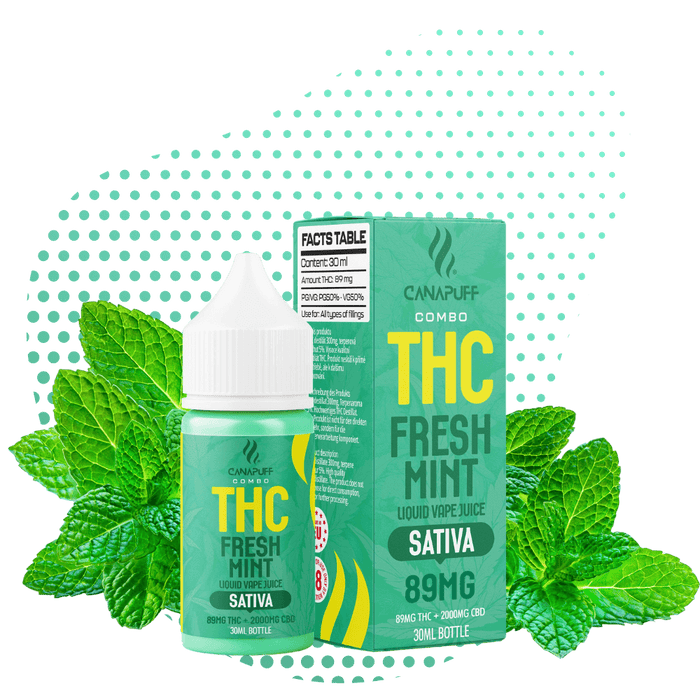 Wholesale THC Liquid 89mg - Fresh Mint - 30ml