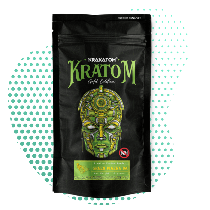 Grossist kratom grön Maeng Da "Krakatom" guld Edition