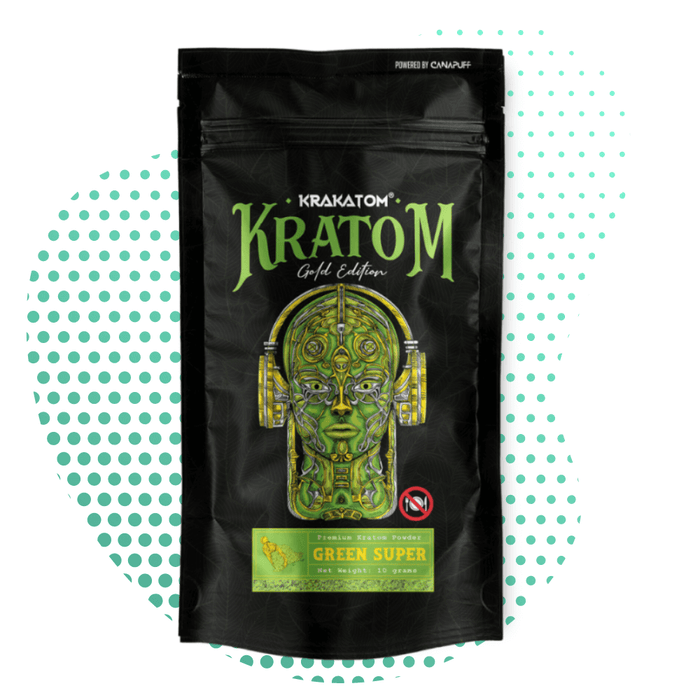 Grossiste kratom vert Maeng Da "Krakatom" Gold Edition