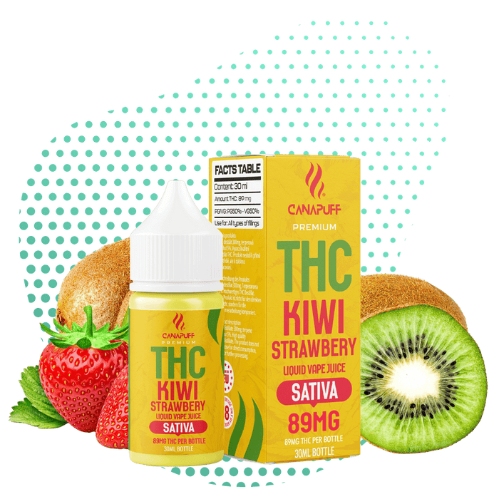 Wholesale THC Liquid 89mg - Kiwi Strawberry - 30ml