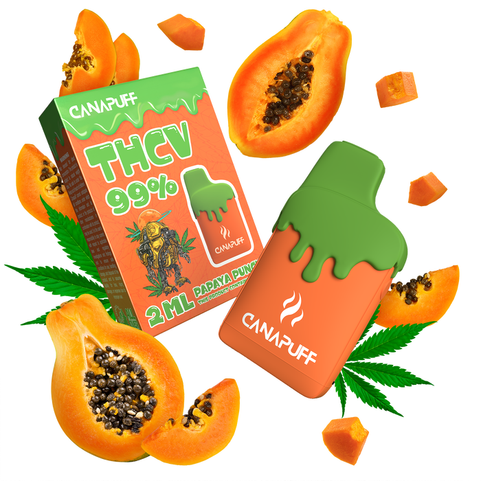 Engros Papaya Punch 99% THCv - Canapuff - Én brug - 2ml