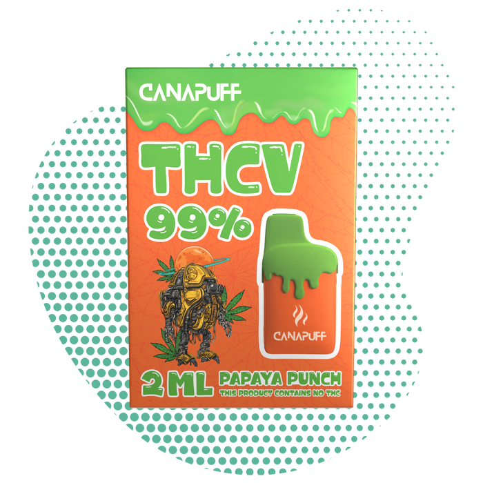 Engros Papaya Punch 99% THCv - Canapuff - Én brug - 2ml