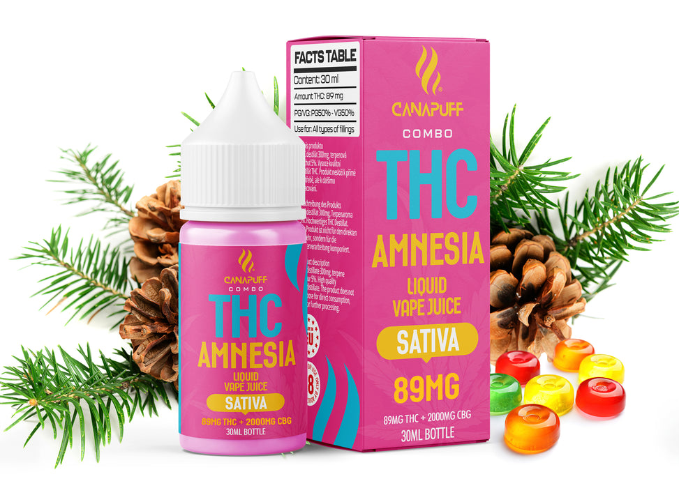 Wholesale THC Liquid 89mg - Amnesia - 30ml