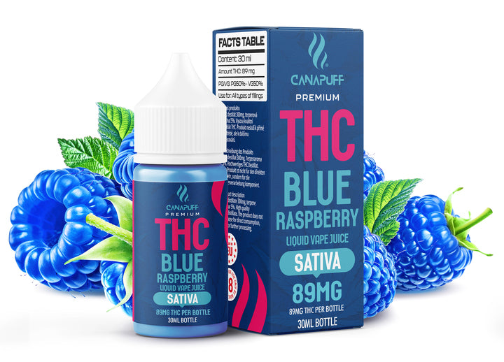 Wholesale Blue Raspberry THC 89mg - Canapuff - Liquid 30ml Wholesale Blue Raspberry THC 89mg - Canapuff - Liquid 30ml