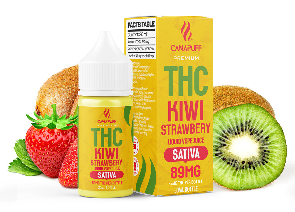 Wholesale THC Liquid 89mg - Kiwi Strawberry - 30ml