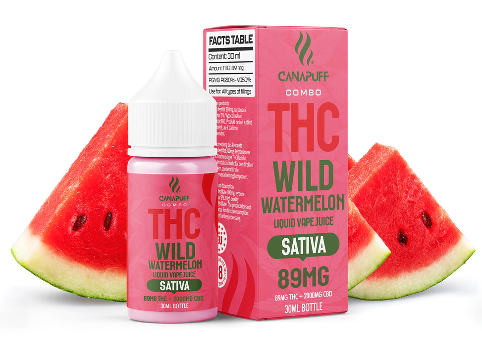 Wholesale THC Liquid 89mg - Wild Watermelon - 30ml