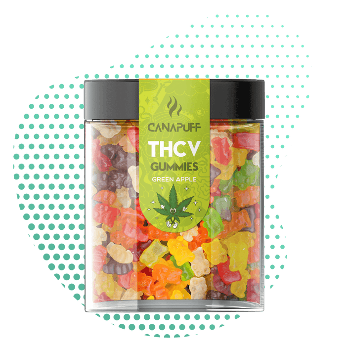 Grossist Canapuff - THCv Gummies - Grönt äpple