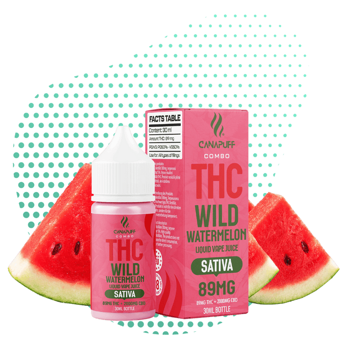 Wholesale THC Liquid 89mg - Wild Watermelon - 30ml